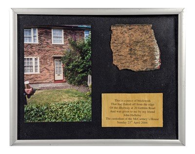 Lot 202 - Paul McCartney Forthlin Road Brickwork (UK)