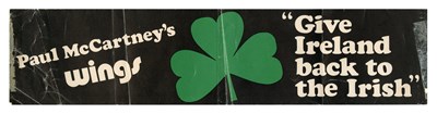 Lot 214 - Paul McCartney Wings Give Ireland Back To The Irish Promotional Banner (UK)