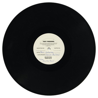 Lot 217 - Paul McCartney Coming Up (Live) CBS 12 Inch Test Pressing (USA)