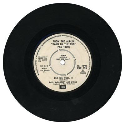 Lot 241 - Paul McCartney 1974 Band On The Run EMI White Label Promotional Demonstration Record PSR 359 (UK)
