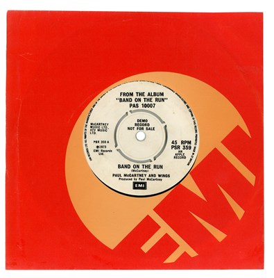 Lot 241 - Paul McCartney 1974 Band On The Run EMI White Label Promotional Demonstration Record PSR 359 (UK)