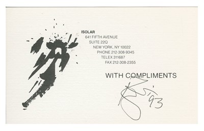 Lot 54 - David Bowie 1993 Autographed Isolar Compliments Card (USA)