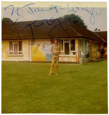 Lot 274 - George Harrison 1967 Autographed Snapshot Photograph (UK)