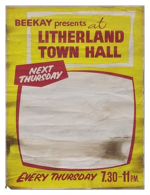 Lot 317 - Blank Litherland Town Hall Concert Poster (UK)