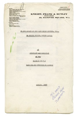 Lot 319 - Brian Epstein Inventory And Valuation Of Contents Document 1967 (UK)