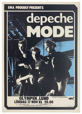 Lot 61 - Depeche Mode 1984 Olympen Hall Lund Concert Poster (Sweden)