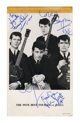 Lot 328 - Pete Best Four Signed Decca Records Promo Card (UK)