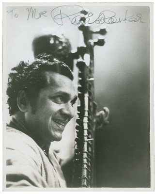 Lot 330 - Ravi Shankar Signed Photograph (UK)