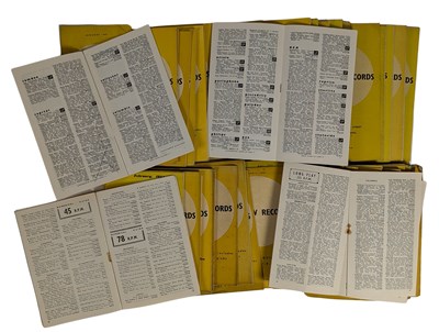 Lot 339 - The New Records Catalogues Many From The Collection Of Bob Wooler 1954 – 1980 (UK)