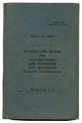 Lot 348 - George Martin 1940s Royal Air Force Flying Logbook (UK)