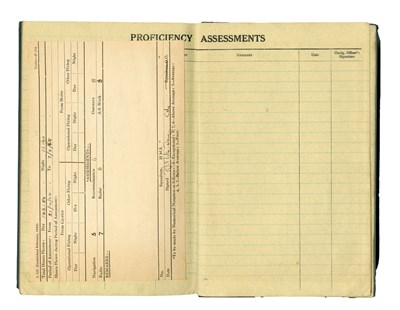 Lot 348 - George Martin 1940s Royal Air Force Flying Logbook (UK)