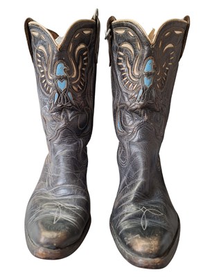 Lot 363 - Rory Storm and The Hurricanes Johnny Guitar Owned And Worn Acme Comblast Cowboy Boots (USA)